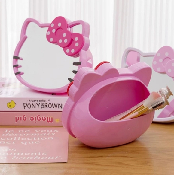 Hello Kitty Mirror w Brush Holder - Picture 12 of 13